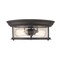 Z-Lite Sonna 2 Light Flush Mount, Bronze And Clear Seedy 727F13-BRZ - alternate 3